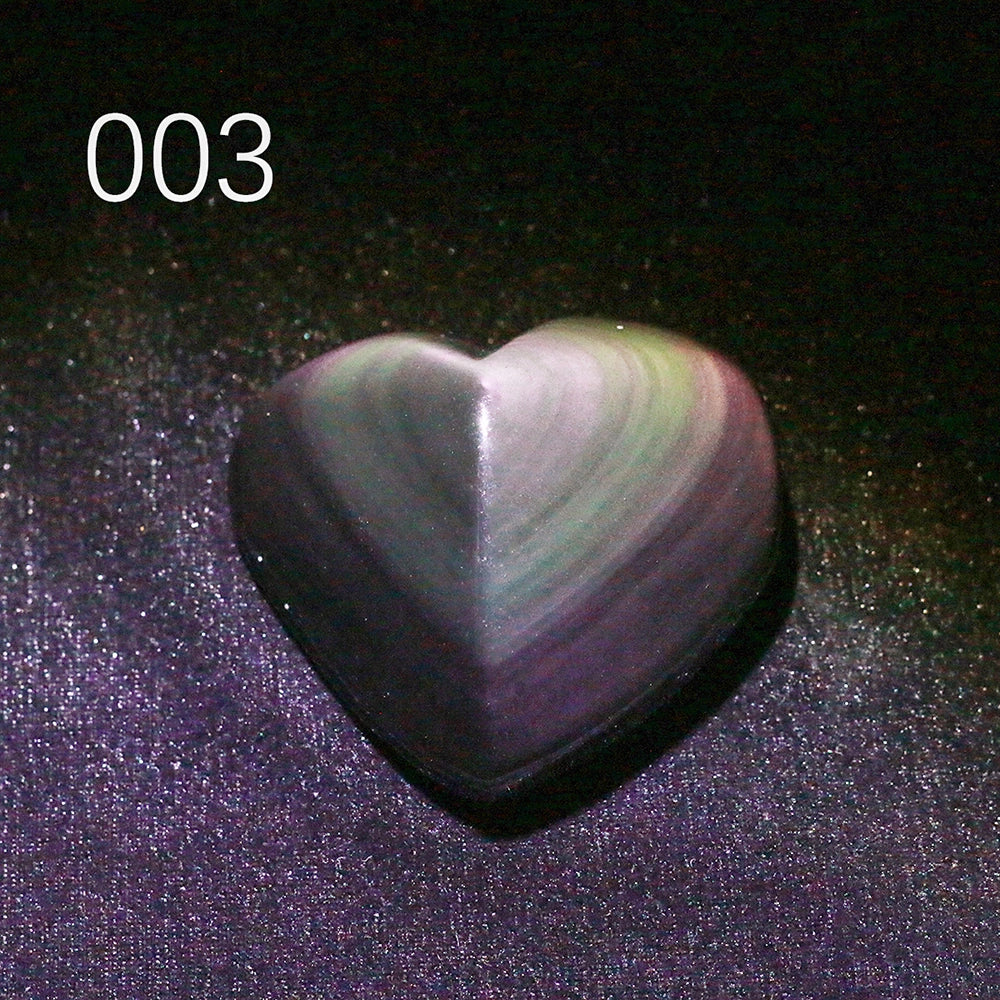 Rainbow obsidian heart-shaped Palm Stone, hand carved gemstone, spiritual chakra, healing crystal decoration,Muladhara