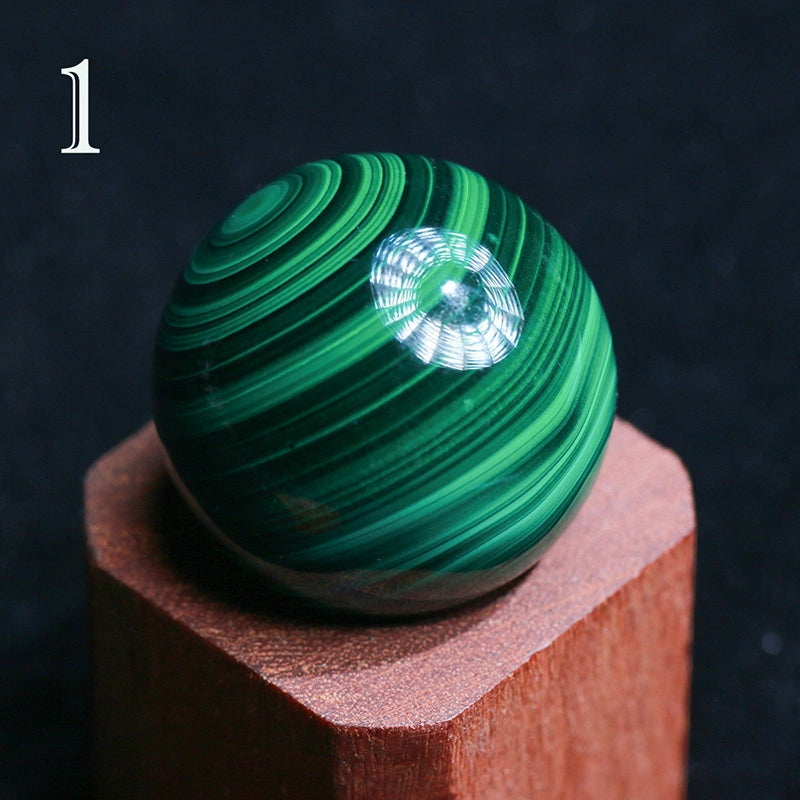 AA Grade Malachite Sphere Natural: Healing Crystal Decor, Heart Chakra,Anahata
