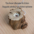 LED Crystal Ball Base, Natural Wood USB Holder