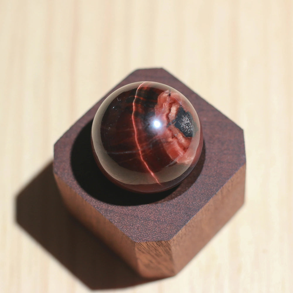 Red Tiger's Eye Sphere / Crystal Carving / Crystal Ball / Healing Reiki Crystal Gift Home Decor | Solar Plexus Chakra | Manipura
