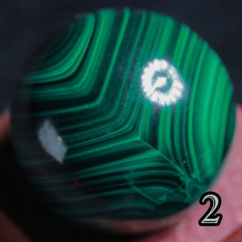 AA Grade Malachite Sphere Natural: Healing Crystal Decor, Heart Chakra,Anahata