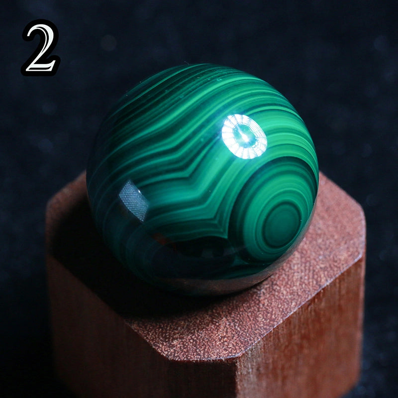 AA Grade Malachite Sphere Natural: Healing Crystal Decor, Heart Chakra,Anahata
