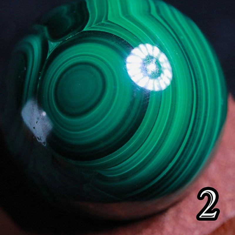 AA Grade Malachite Sphere Natural: Healing Crystal Decor, Heart Chakra,Anahata