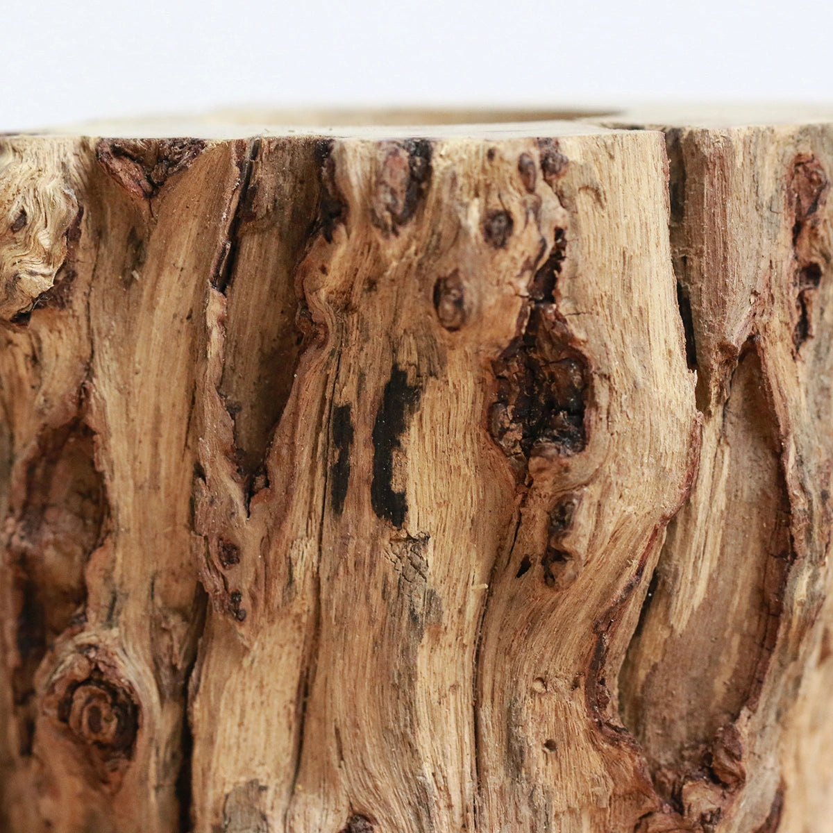 LED Crystal Ball Base, Natural Wood USB Holder