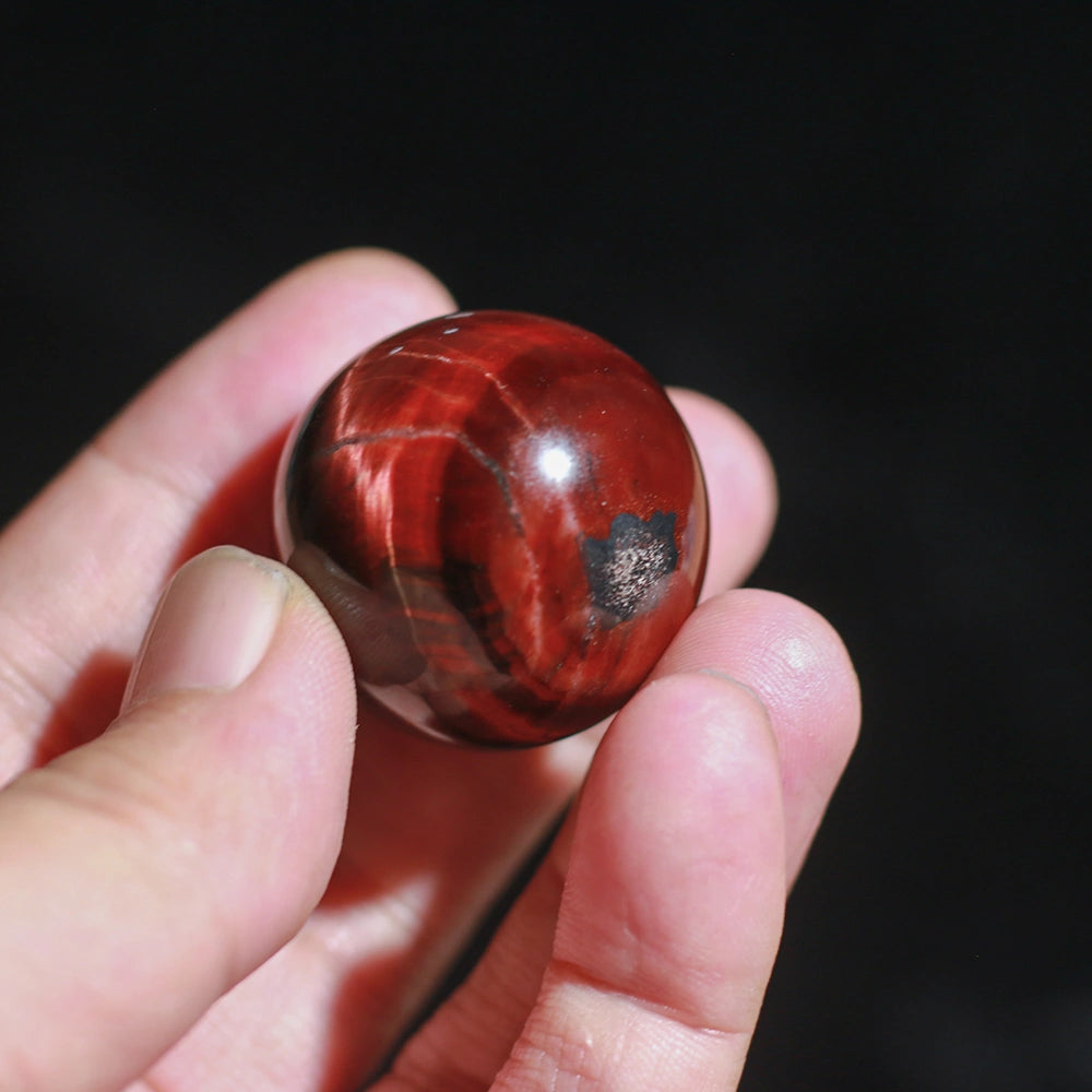 Red Tiger's Eye Sphere / Crystal Carving / Crystal Ball / Healing Reiki Crystal Gift Home Decor | Solar Plexus Chakra | Manipura