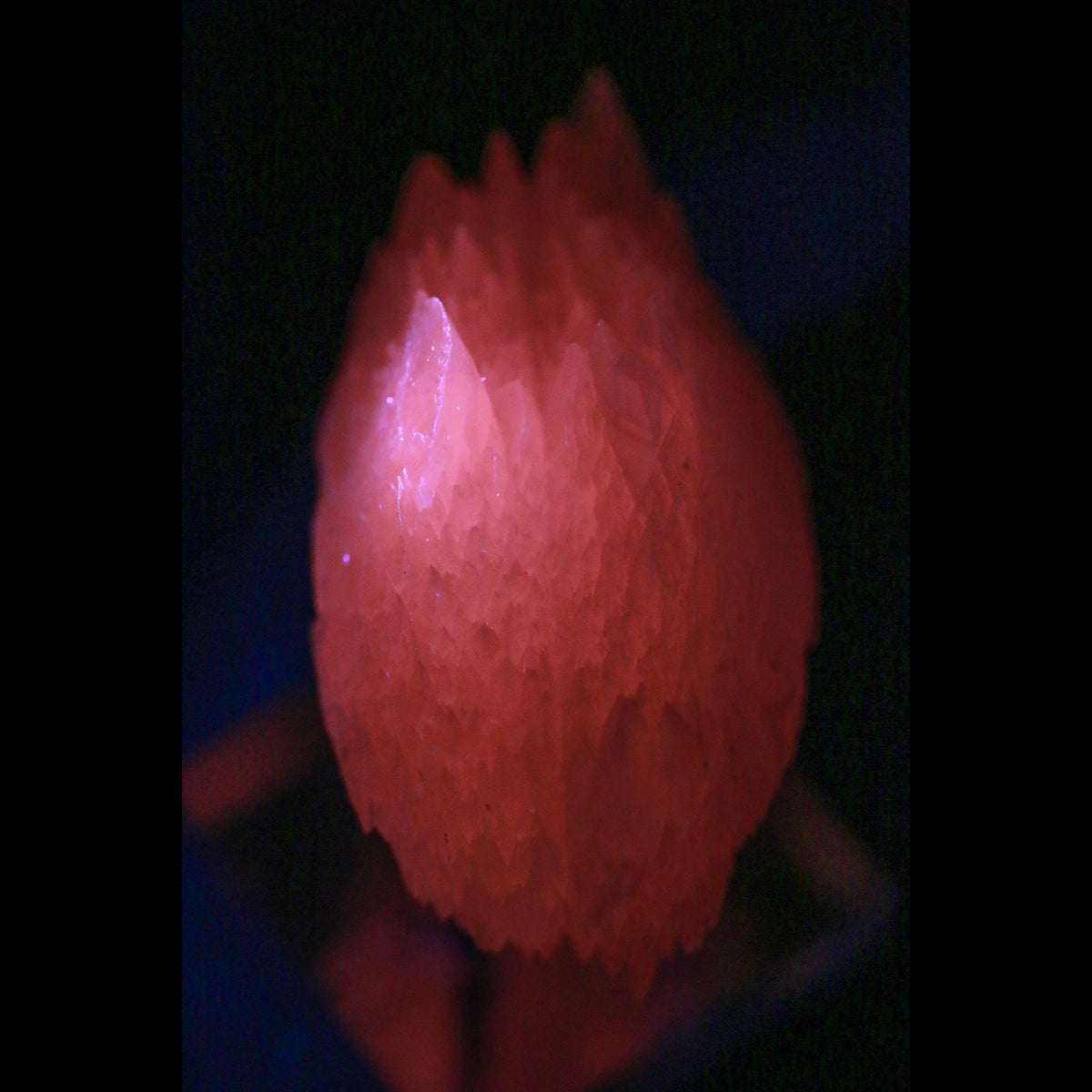 Fish scale calcite, new find mineral, unique shape. Fluorescent beauty, Gift base