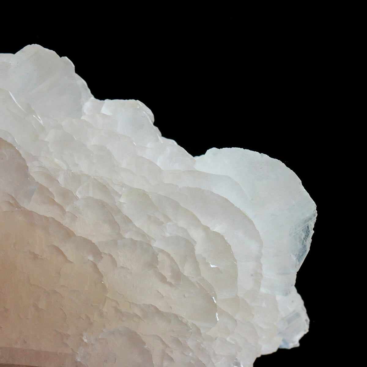 Fish scale calcite, new find mineral, unique shape. Fluorescent beauty, Gift base