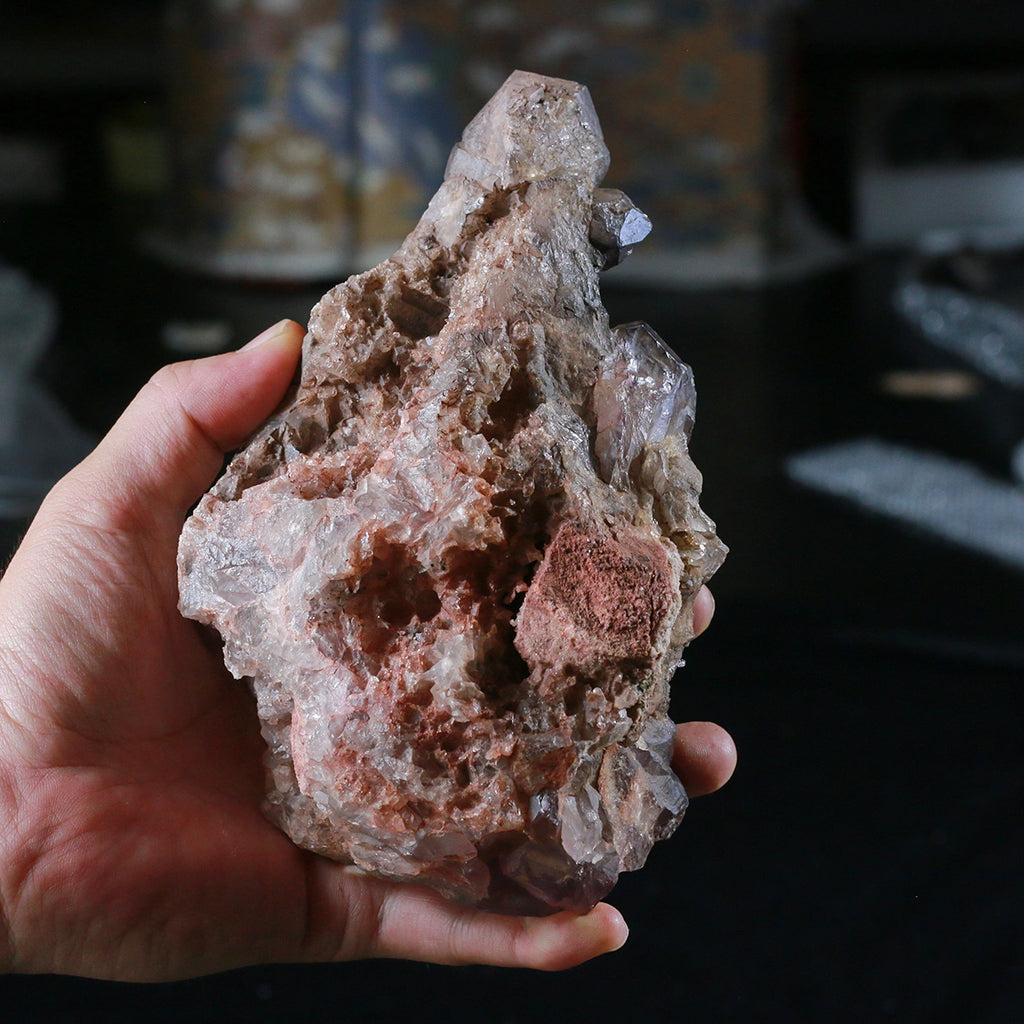 Oversize Amethyst Skeletal Quartz Cluster, Healing Crystal, Chakra, Home Decor