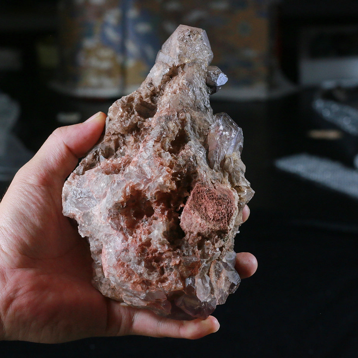 Oversize Amethyst Skeletal Quartz Cluster, Healing Crystal, Chakra, Home Decor