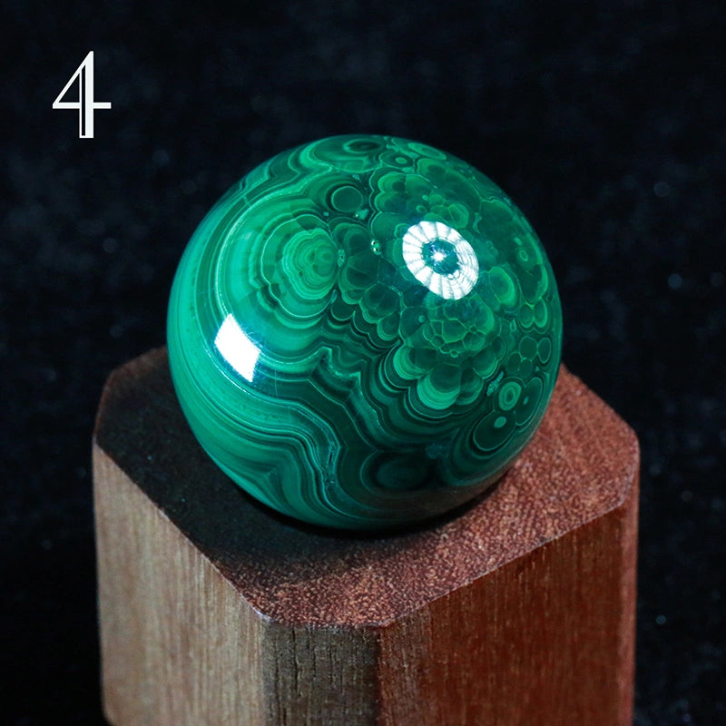 AA Grade Malachite Sphere Natural: Healing Crystal Decor, Heart Chakra,Anahata
