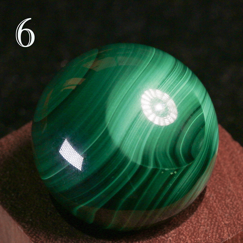 Malachite Sphere AA Grade Natural : Healing Crystal Decor, Heart Chakra,Anahata