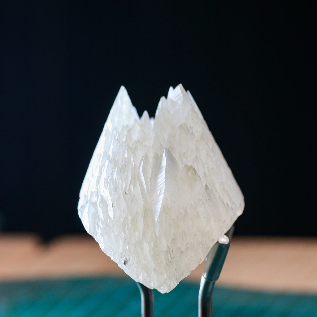 Fish scale calcite, new find mineral, unique shape. Fluorescent beauty, Gift base