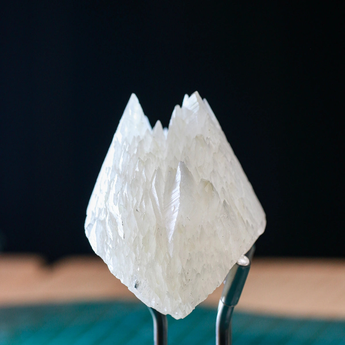 Fish scale calcite, new find mineral, unique shape. Fluorescent beauty, Gift base