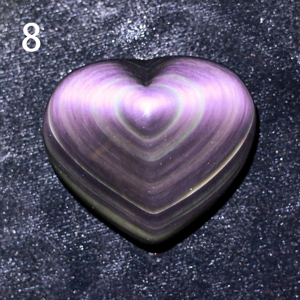 Rainbow obsidian heart-shaped Palm Stone, hand carved gemstone, spiritual chakra, healing crystal decoration,Muladhara