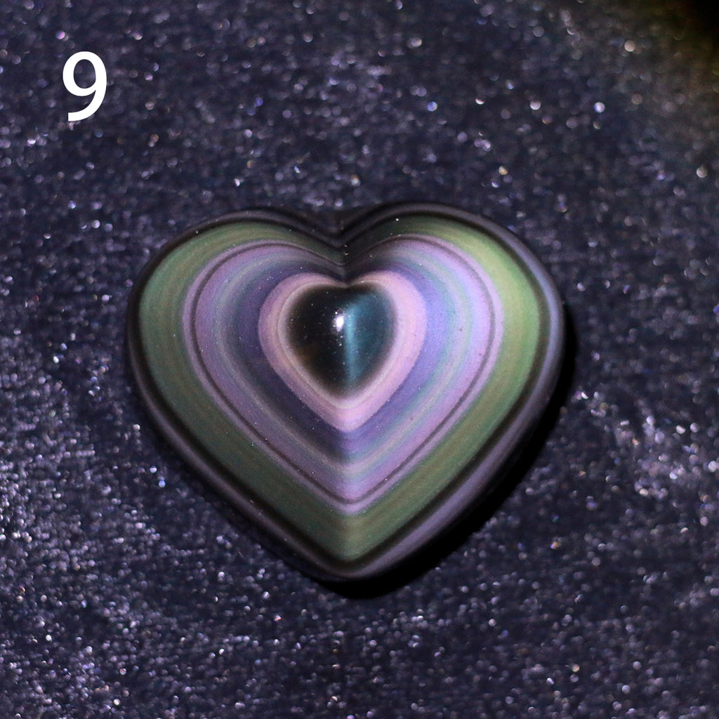 Rainbow obsidian heart-shaped Palm Stone, hand carved gemstone, spiritual chakra, healing crystal decoration,Muladhara
