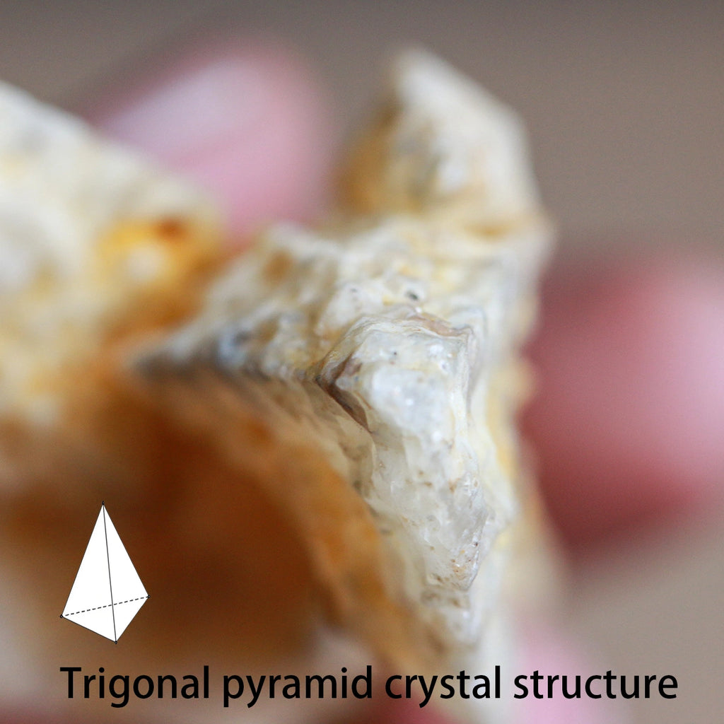 Arrow shaped yellow calcite | cross shaped | collectible | mineral specimen | 100% raw stone | free base