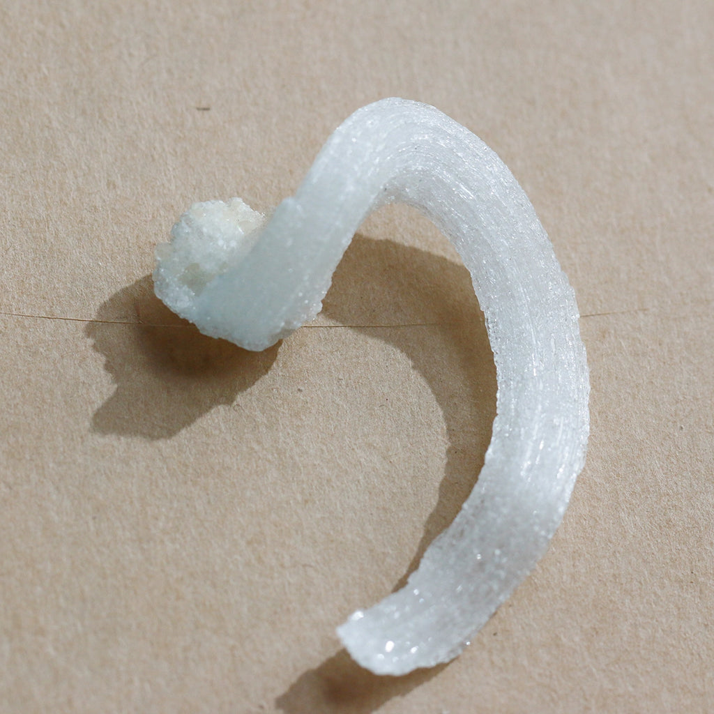 White Selenite Gypsum | "Ram's Horn'' Selenite | earphone shape | Unique design