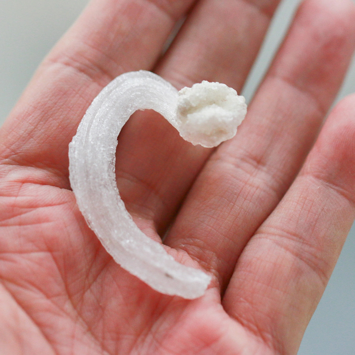 White Selenite Gypsum | "Ram's Horn'' Selenite | earphone shape | Unique design