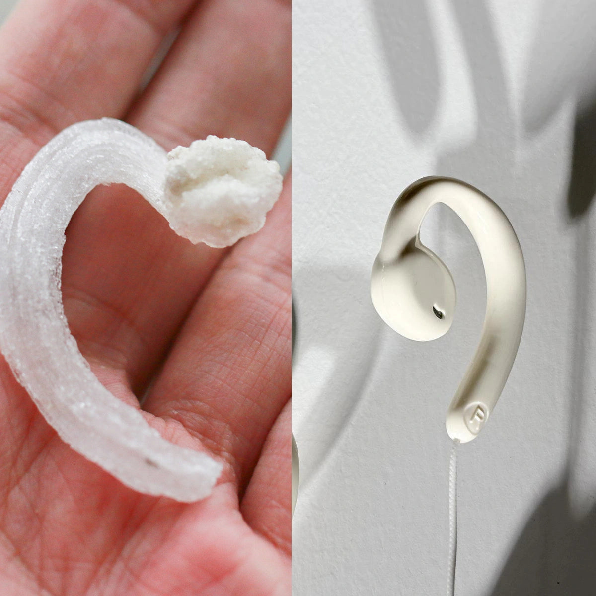 White Selenite Gypsum | "Ram's Horn'' Selenite | earphone shape | Unique design