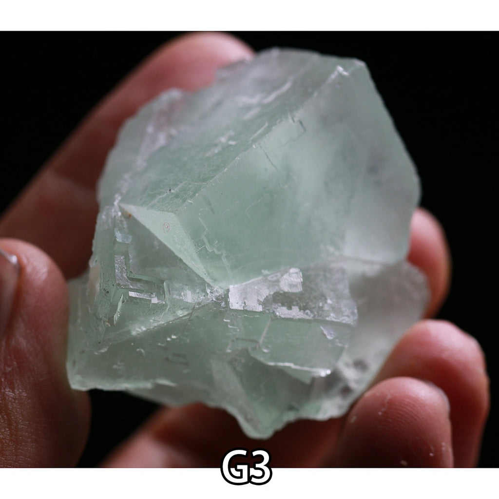 G3-Fluorite, QR code, raw stone, mineral specimen, collection, UV Reactive, Chakra