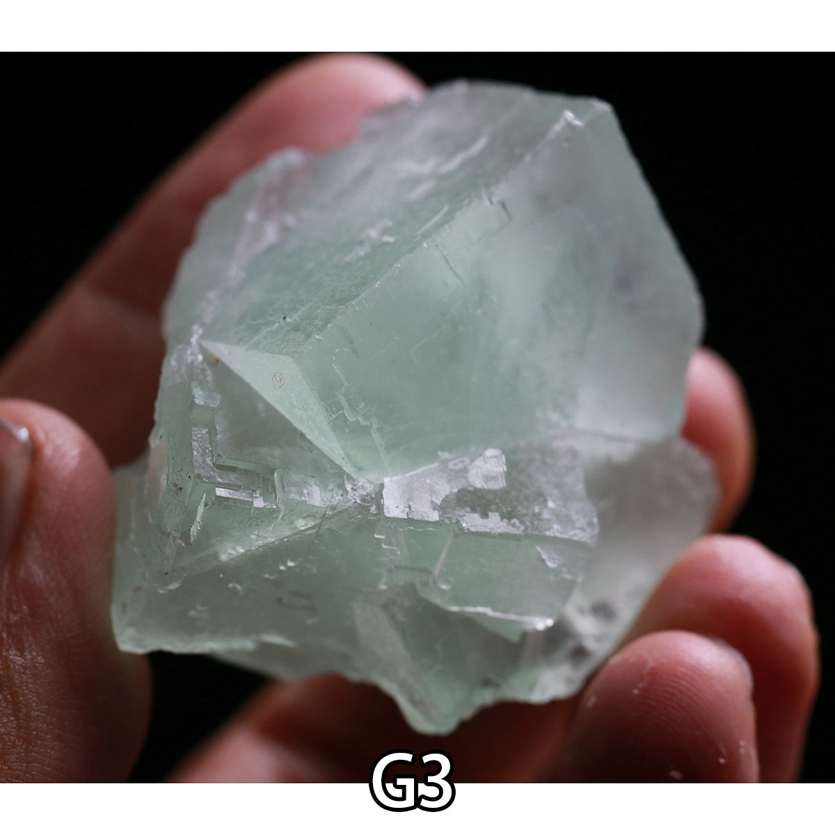 G3-Fluorite, QR code, raw stone, mineral specimen, collection, UV Reactive, Chakra