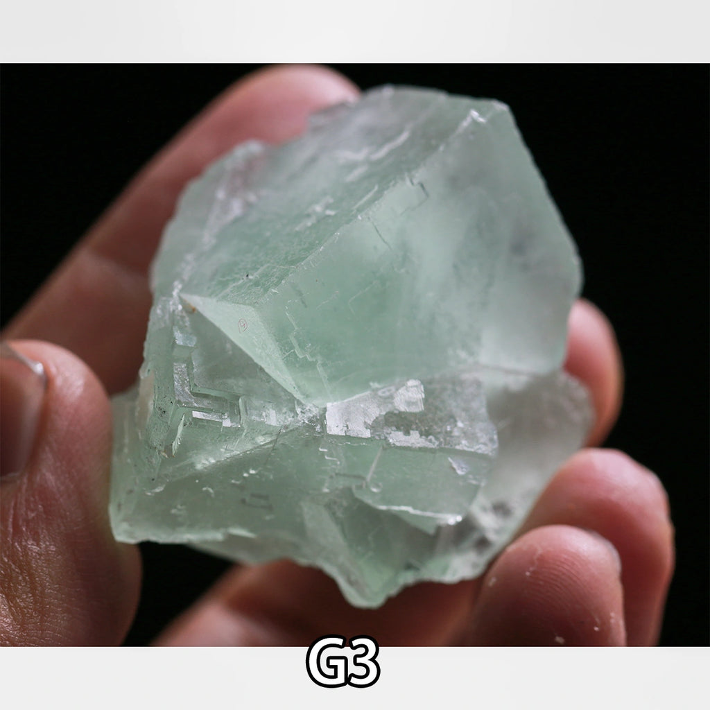 G3-Fluorite, QR code, raw stone, mineral specimen, collection, UV Reactive, Chakra