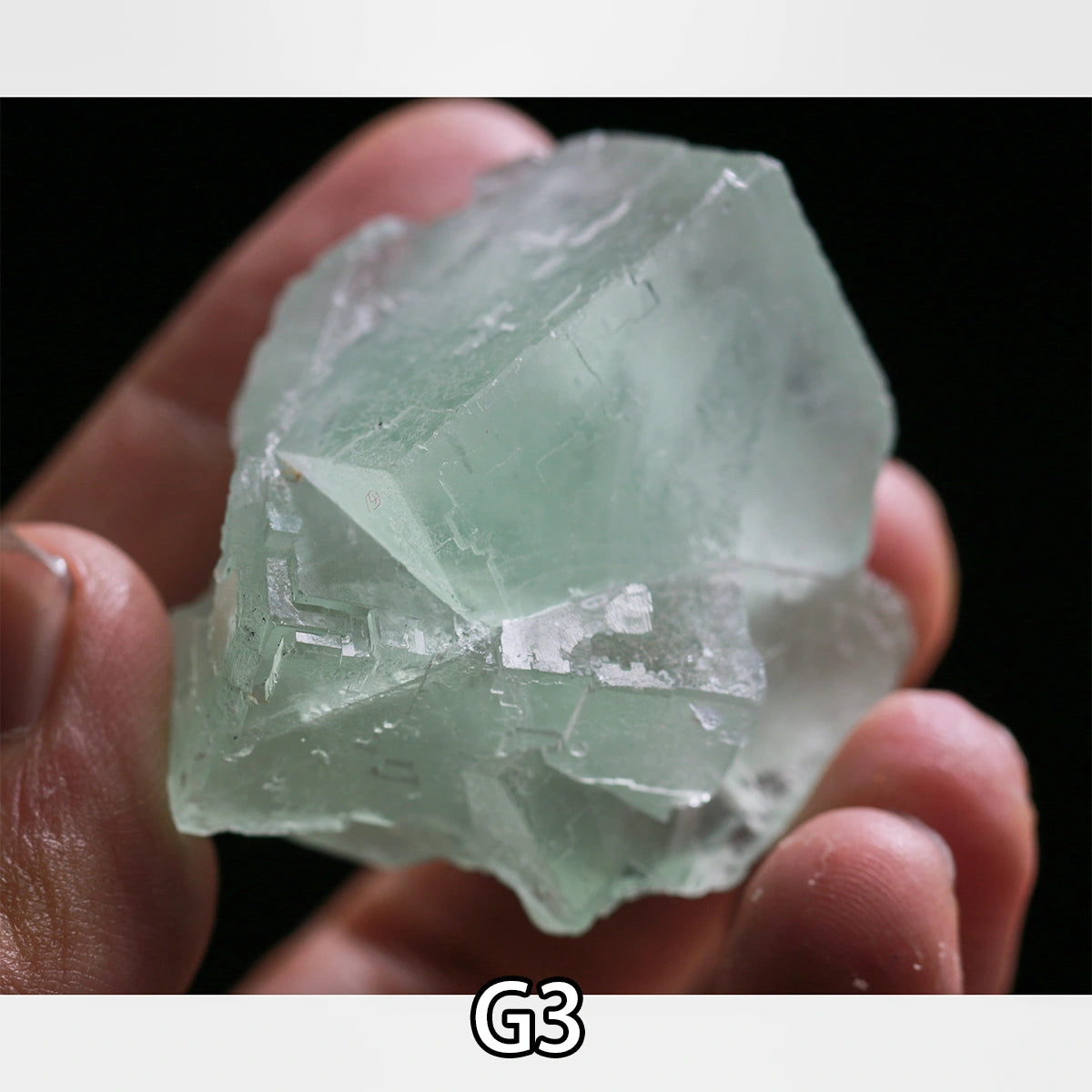 G3-Fluorite, QR code, raw stone, mineral specimen, collection, UV Reactive, Chakra