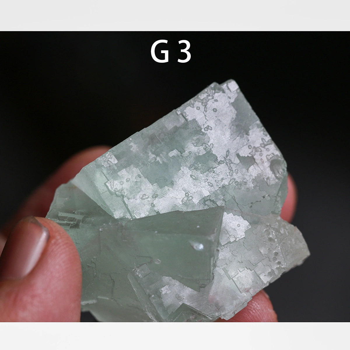 G3-Fluorite, QR code, raw stone, mineral specimen, collection, UV Reactive, Chakra