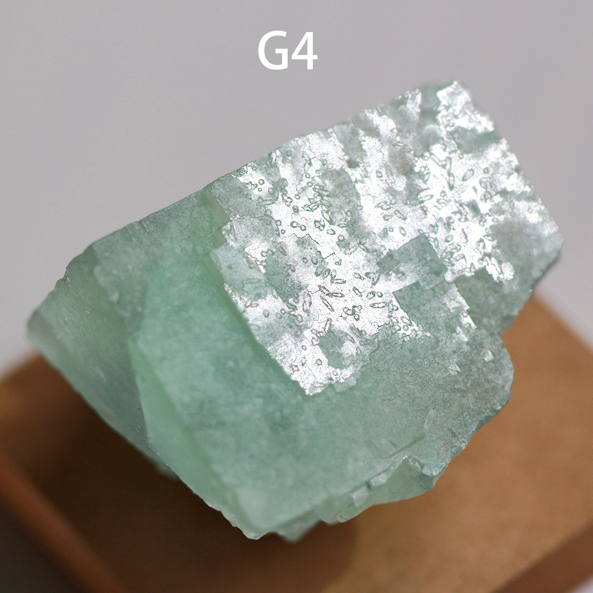 G4-Fluorite, QR code,raw stone, mineral specimen, collection, UV Reactive, Chakra